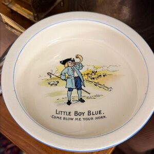 Little Boy Blue Ceramic Thorens Music Bowl